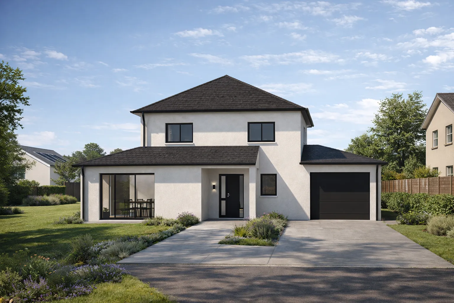 Rendu 3D photoréaliste d'une maison individuelle à Joué-lès-Tours (37), dessinateur ArchiMade
