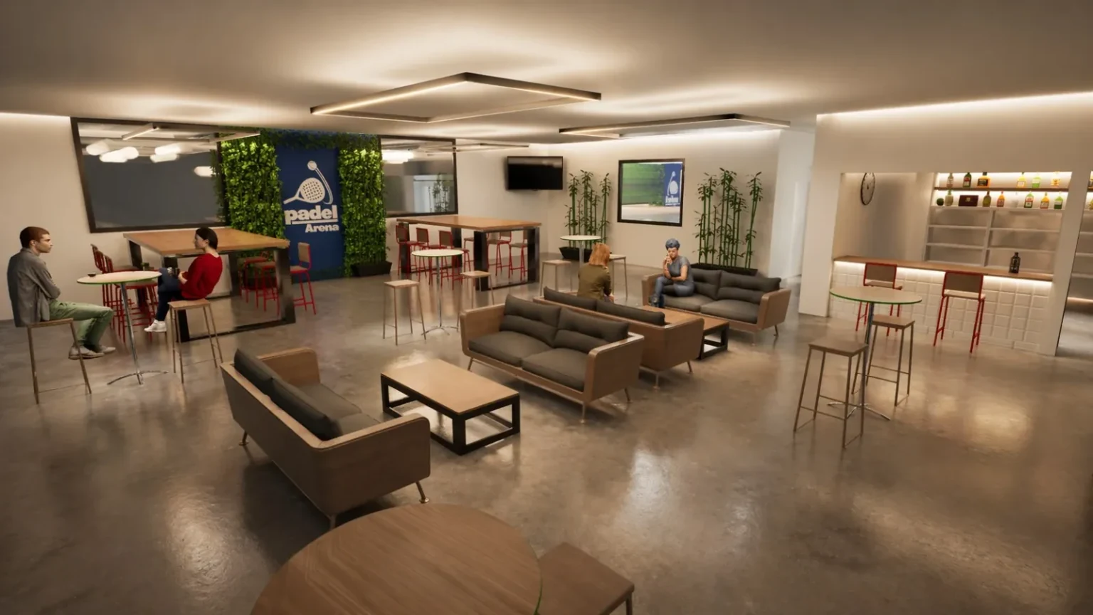 Modélisation 3D d'un club house de padel, ArchiMade, dessinateur en bâtiment